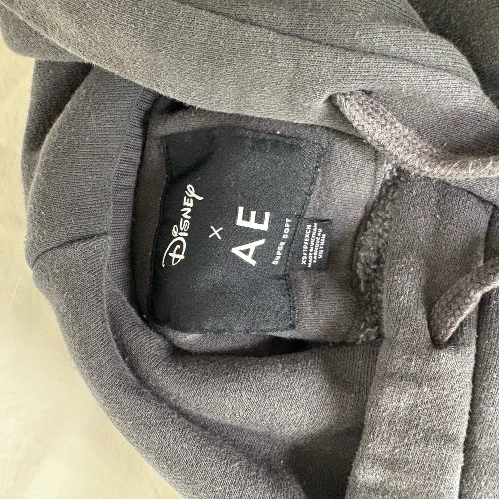 DISNEY x AE Mickey Mouse Fireworks Trees Oversized Retro Hoodie Sweatshirt XS - Picture 9 of 12